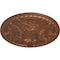 Ekena Millwork Tristan Ceiling Medallion (Fits Canopies up to 5 1/2"), Hand-Painted Polished Copper, 26"OD x 3"P CM26TNPOS - alternate 3